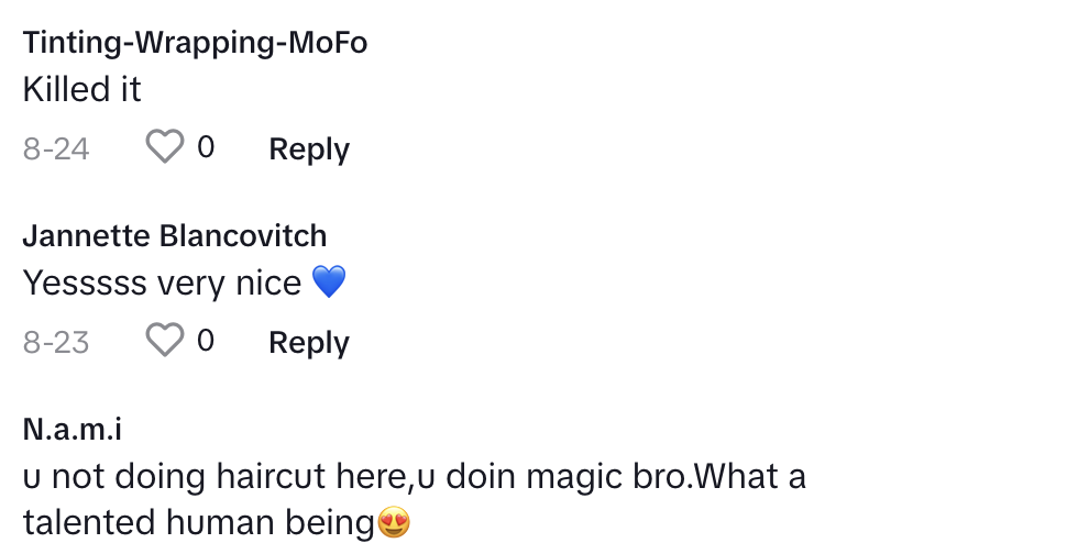 TikTok comments